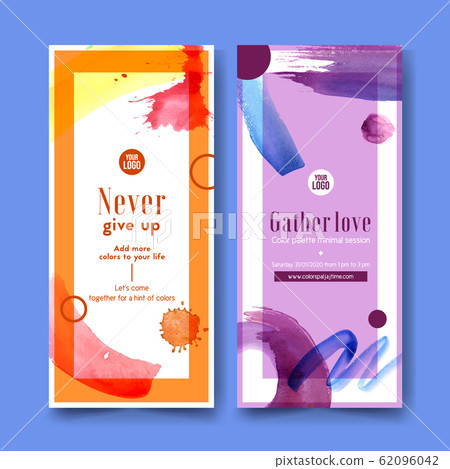 Splash color flyer design with circle, line Splash color flyer design with circle, line 62096042