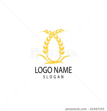 Agriculture wheat Logo Template vector icon design 62097205
