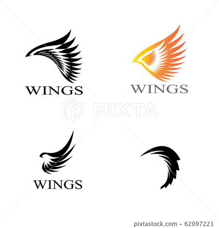 wings logo design and ilustration template. 62097221