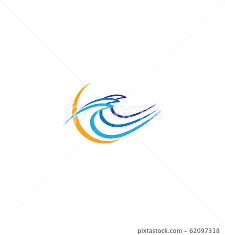 WATER WAVE SYMBOL AND ICON LOGO TEMPLATE VECTOR WATER WAVE SYMBOL AND ICON LOGO TEMPLATE VECTOR 62097318