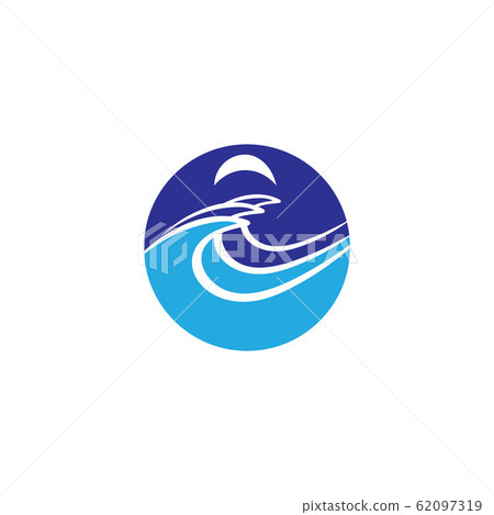WATER WAVE SYMBOL AND ICON LOGO TEMPLATE VECTOR WATER WAVE SYMBOL AND ICON LOGO TEMPLATE VECTOR 62097319