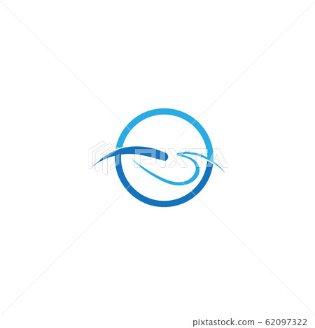 WATER WAVE SYMBOL AND ICON LOGO TEMPLATE VECTOR 62097322