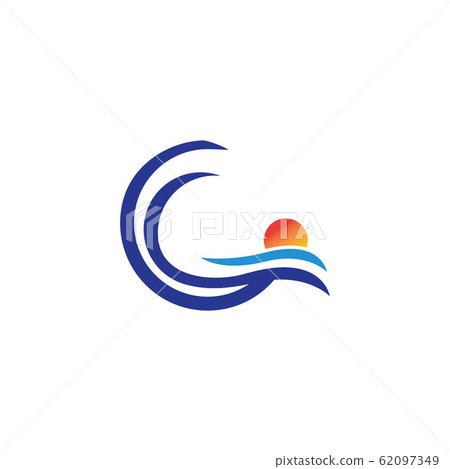 WATER WAVE SYMBOL AND ICON LOGO TEMPLATE VECTOR WATER WAVE SYMBOL AND ICON LOGO TEMPLATE VECTOR 62097349