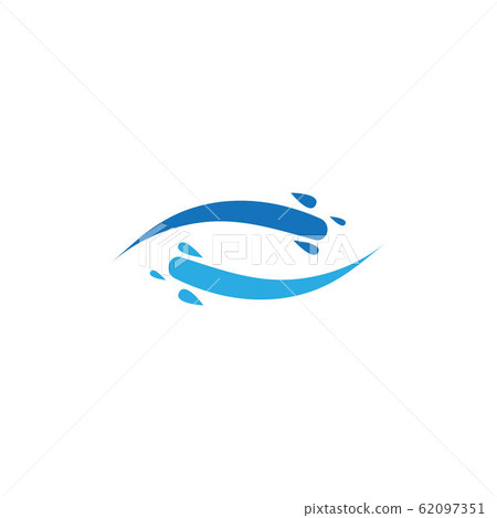 WATER WAVE SYMBOL AND ICON LOGO TEMPLATE VECTOR WATER WAVE SYMBOL AND ICON LOGO TEMPLATE VECTOR 62097351