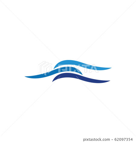 WATER WAVE SYMBOL AND ICON LOGO TEMPLATE VECTOR WATER WAVE SYMBOL AND ICON LOGO TEMPLATE VECTOR 62097354