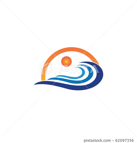 WATER WAVE SYMBOL AND ICON LOGO TEMPLATE VECTOR WATER WAVE SYMBOL AND ICON LOGO TEMPLATE VECTOR 62097356