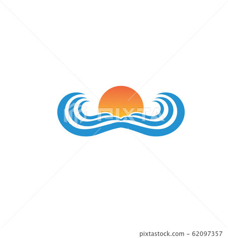 WATER WAVE SYMBOL AND ICON LOGO TEMPLATE VECTOR WATER WAVE SYMBOL AND ICON LOGO TEMPLATE VECTOR 62097357