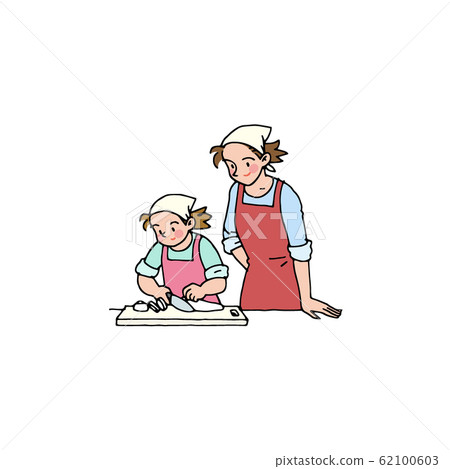 Cooking with parent and child 62100603