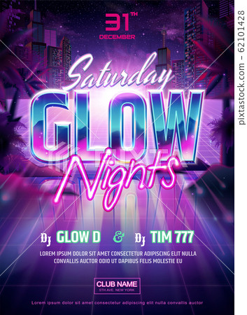 Fancy cyberpunk music night poster 62101428