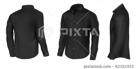 Classic black shirt with long sleeves 62101933