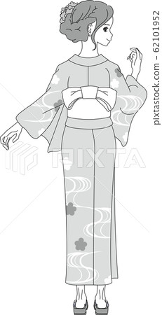 A woman in a yukata A woman in a yukata 62101952