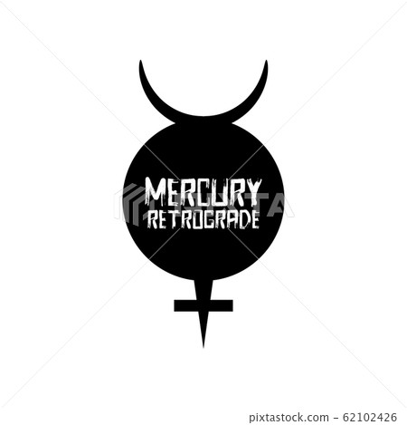 Mercury Retrograde symbol, warning, planet sign, 62102426