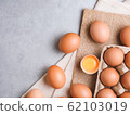 Organic chicken eggs food ingredients concept 62103019