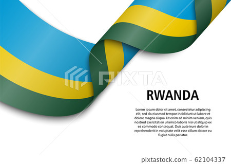 Waving ribbon or banner with flag - Stock Illustration [62104337] - PIXTA