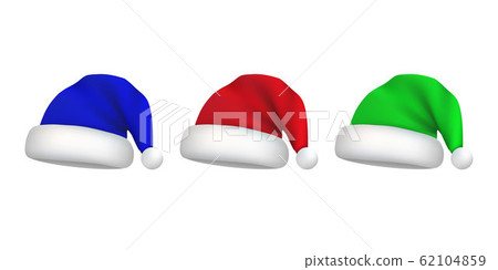 Realistic Christmas Santa Claus hat isolated 62104859