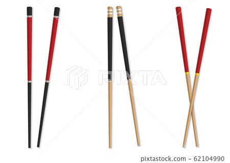 Asian wooden chopstick isolated. 62104990