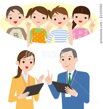 平板電腦上教師之間的信息共享。信息通信技術教育 62105985