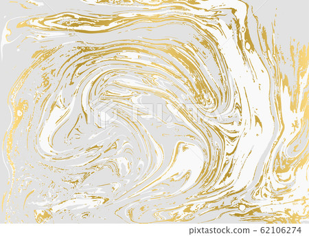 Minimalistic gold and gray marble pattern. Agate background. 62106274