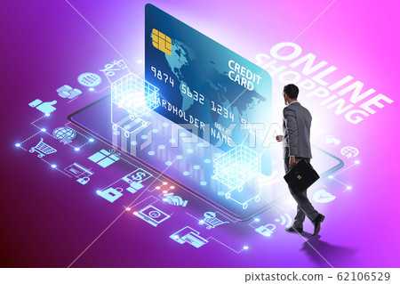 Concept of mobile shopping with smartphone Concept of mobile shopping with smartphone 62106529