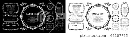 Beautiful decoration set, antique frame, vintage design material Beautiful decoration set, antique frame, vintage design material 62107735