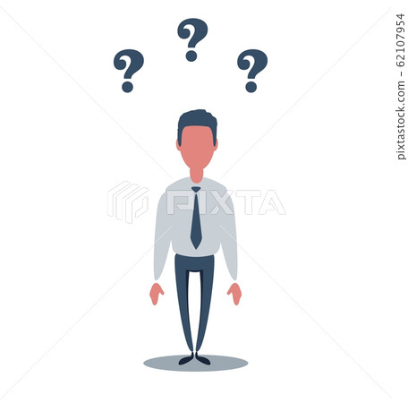 businessman does not know what to do. Business concept. Vector flat illustration. 62107954