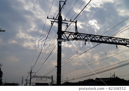 天空和電線桿 天空和電線桿 62108552