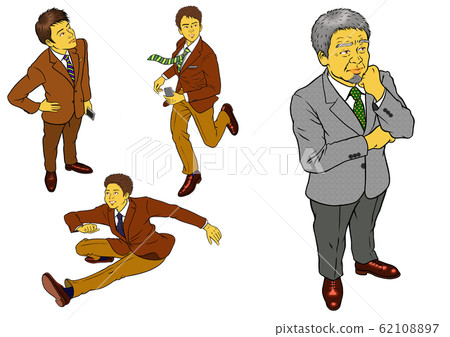 4 sets of company president and male office worker 4 sets of company president and male office worker 62108897