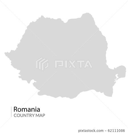 Romania map vector contour. Romanian map country design isolated travel illustration Romania map vector contour. Romanian map country design isolated travel illustration 62111086