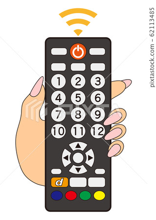 TV remote control operation illustration vector TV remote control operation illustration vector 62113485