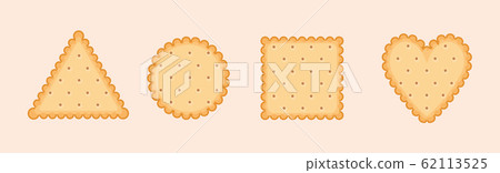 Biscuit cookie vector cartoon illustration. Vector biscuit cookie top view 62113525