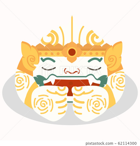 cartoon Hanuman sleepingThai character vector 62114300