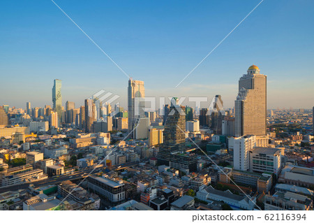 Aerial view of Sathorn district, Bangkok Downtown Aerial view of Sathorn district, Bangkok Downtown 62116394