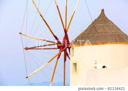 Oia windmill in Santorini island, Greece Oia windmill in Santorini island, Greece 62116421