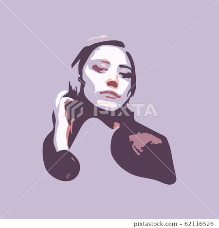 Face of a young girl in vector Face of a young girl in vector 62116526