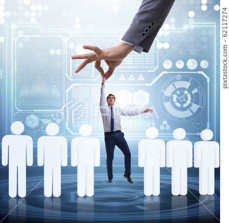 Recruitment concept with hand picking the best employee Recruitment concept with hand picking the best employee 62117274