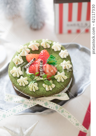 Matcha Gateau Chocolat Stock Photo