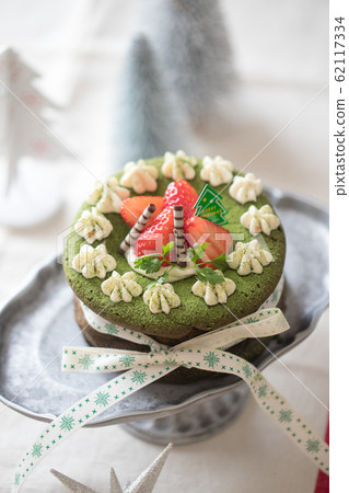 Matcha Gateau Chocolat Stock Photo