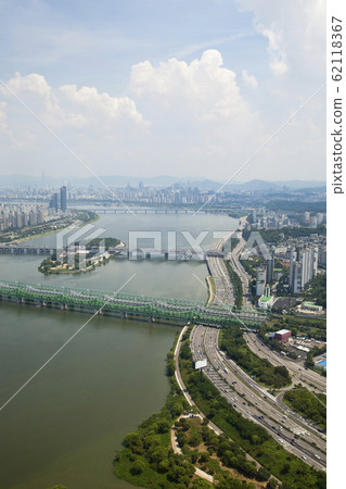 Han River, Han River Railway, Han River Bridge, Olympic Boulevard, Seoul City, South Korea Han River, Han River Railway, Han River Bridge, Olympic Boulevard, Seoul City, South Korea 62118367