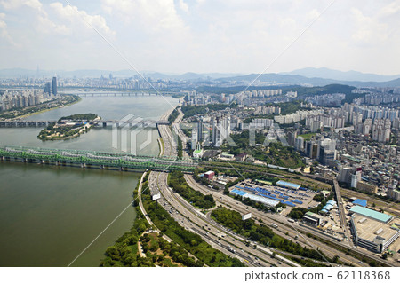 漢江,漢江鐵路,漢江大橋,奧林匹克大道,首爾市 漢江,漢江鐵路,漢江大橋,奧林匹克大道,首爾市 62118368