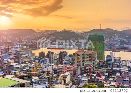 Keelung, Taiwan Cityscape on the Bay 62118792