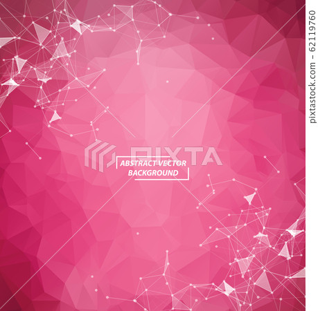 Geometric Pink Polygonal background molecule and - Stock Illustration ...