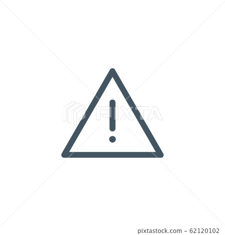 Hazard warning attention sign. Caution icon, safety instructions. Stock Vector illustration isolated on white background. 62120102