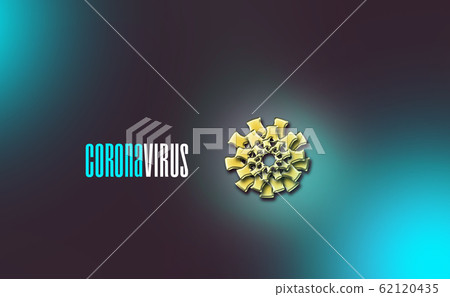 Coronavirus and coronaviruses influenza as dangerous flu strain cases as a pandemic medical health risk concept with disease cells 3D render 62120435