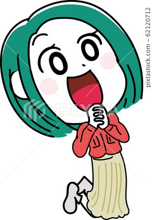 Illustration material: woman cute private clothes rejoice smile 62120712