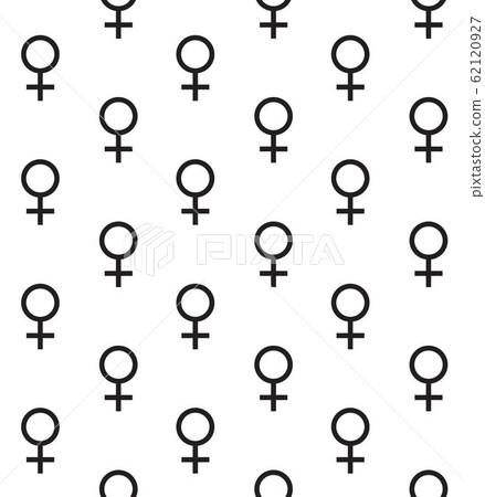 Vector seamless pattern of black woman symbol 62120927