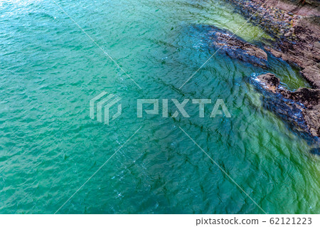 Aerial view of the beach and caves at Maghera Beach near Ardara, County Donegal - Ireland 62121223