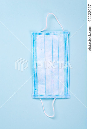 Medical blue shielding bandage against the blue background 62122067