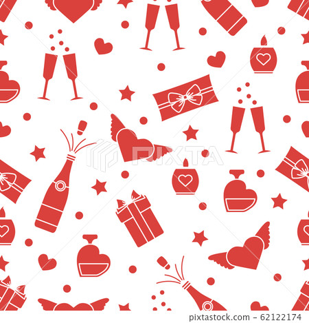 Vector seamless pattern Valentine's Day Love Gift 62122174