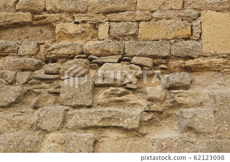 Very old stone wall texture, Carcassonne, France 62123098