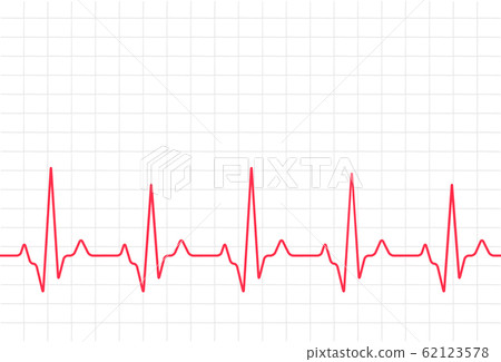 ECG heartbeat monitor, cardiogram heart pulse line wave. Electrocardiogram medical background 62123578